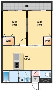 ハイツニュータウンAの間取り画像