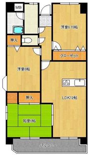 メゾンモンブラン則松406の間取り画像