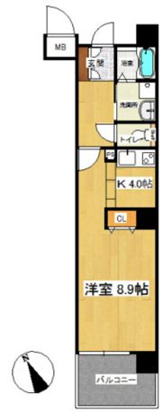 グラビスコート上幟町の間取り画像