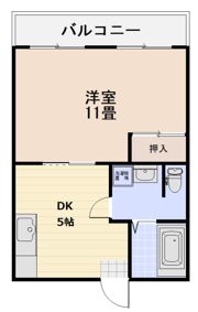 自由ヶ丘ハイツの間取り画像