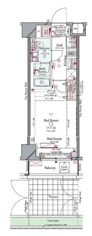 コンシェリア品川 BAYSIDE COURTの間取り画像
