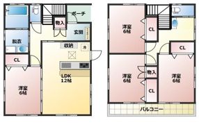 豊城町貸戸建の間取り画像