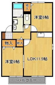 ジュネスK Bの間取り画像