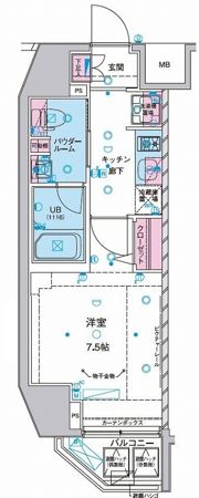 ジェノヴィア麻布十番グリーンヴェールの間取り画像