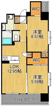 ウィングス西小倉の間取り画像