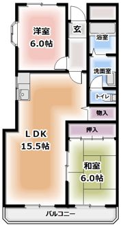 大松グリーンハイツ下馬伏の間取り画像