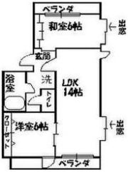 ジョイフルくずはⅡの間取り画像