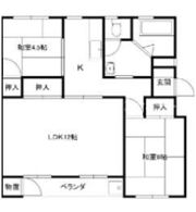 東芝杉田コーポの間取り画像