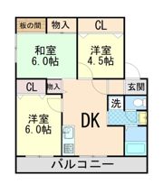 西芦屋グリーンハウスの間取り画像