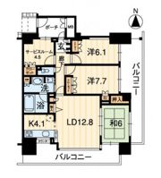 アルファステイツ中庄駅前の間取り画像
