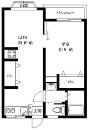 貢栄ハイツの間取り画像