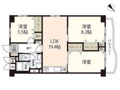 日商岩井光町ハイツの間取り画像