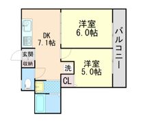 船寺ハイムの間取り画像