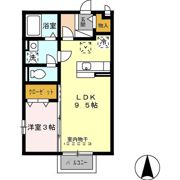 メゾンレーヴみのり A棟の間取り画像