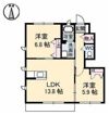 パインテイル B棟の間取り画像