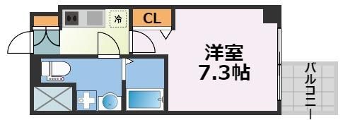 エグゼ難波WESTリバーの間取り画像