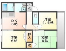 フレグランス江並Aの間取り画像