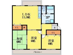 コーポ浜田の間取り画像