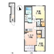 仮）土浦市乙戸新築アパートの間取り画像