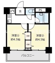 木川東エクセルハイツの間取り画像