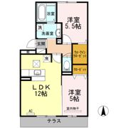 ラビエール南松永の間取り画像