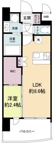 セレニテ阿波座ミラクの間取り画像