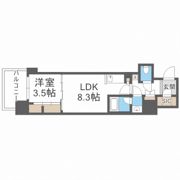 BPRレジデンス大阪本町Qの間取り画像