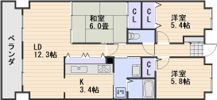 サーパス藤原西町の間取り画像