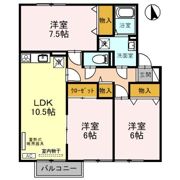 エルフタウン吉久 Gの間取り画像