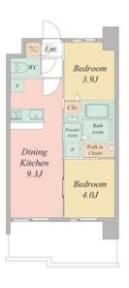 セレニテフラン谷町四丁目アリエの間取り画像