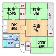渦ケ森コーポ16号棟の間取り画像