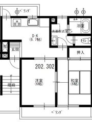 聖ハイツまいむⅠの間取り画像