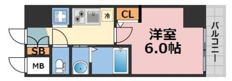 エステムコート難波サウスプレイスⅦリアンの間取り画像