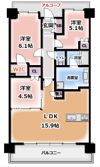 パークホームズLaLa門真の間取り画像