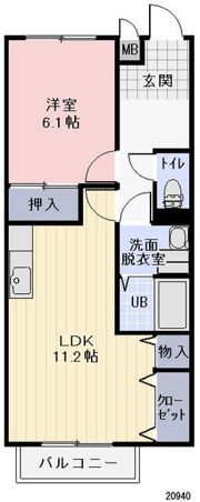 グランデール多田の間取り画像