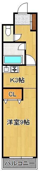 ラックユニティ上到津の間取り画像