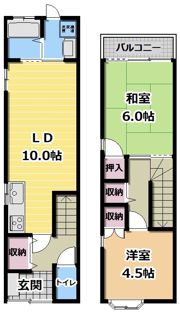 梅園町テラスハウスの間取り画像