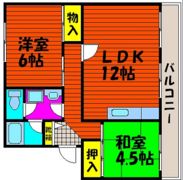 操南ハイツの間取り画像