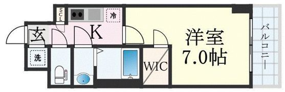 エスリード難波THE FIRSTの間取り画像