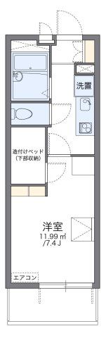 レオパレスみらい本町の間取り画像