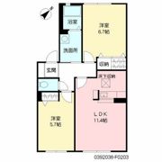 サンリッチ F棟 ＊＊の間取り画像