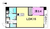 メゾンドール平和通の間取り画像