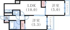 モダンアパートメント神戸新長田の間取り画像