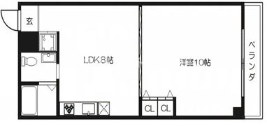 ハイコート福島の間取り画像