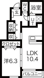 La Vita Brillante Ⅰの間取り画像