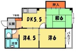 赤井マンション香里の間取り画像