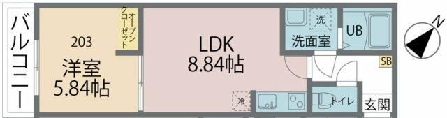 カインドネス上福岡Northの間取り画像