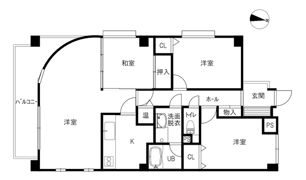 レイクランド大手町の間取り画像