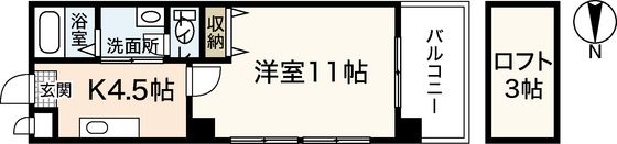 第13平勝ビルの間取り画像