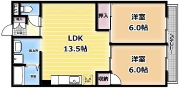 サニーコーポ西口の間取り画像
